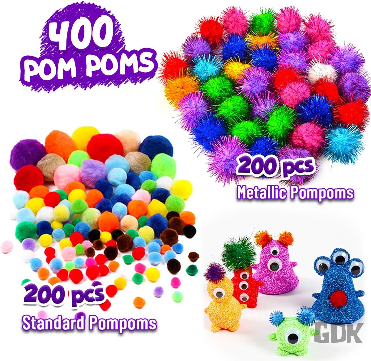 子供のためのアートとクラフト用品 - 1170Pcs+ 工芸アート サプライ キット 幼児用 子供 工作用品 & 材料 年齢 4 5 6 7 8 9 - オールインワン D.I.Y. 工作学校用品 (大) - Mybeaddiy
