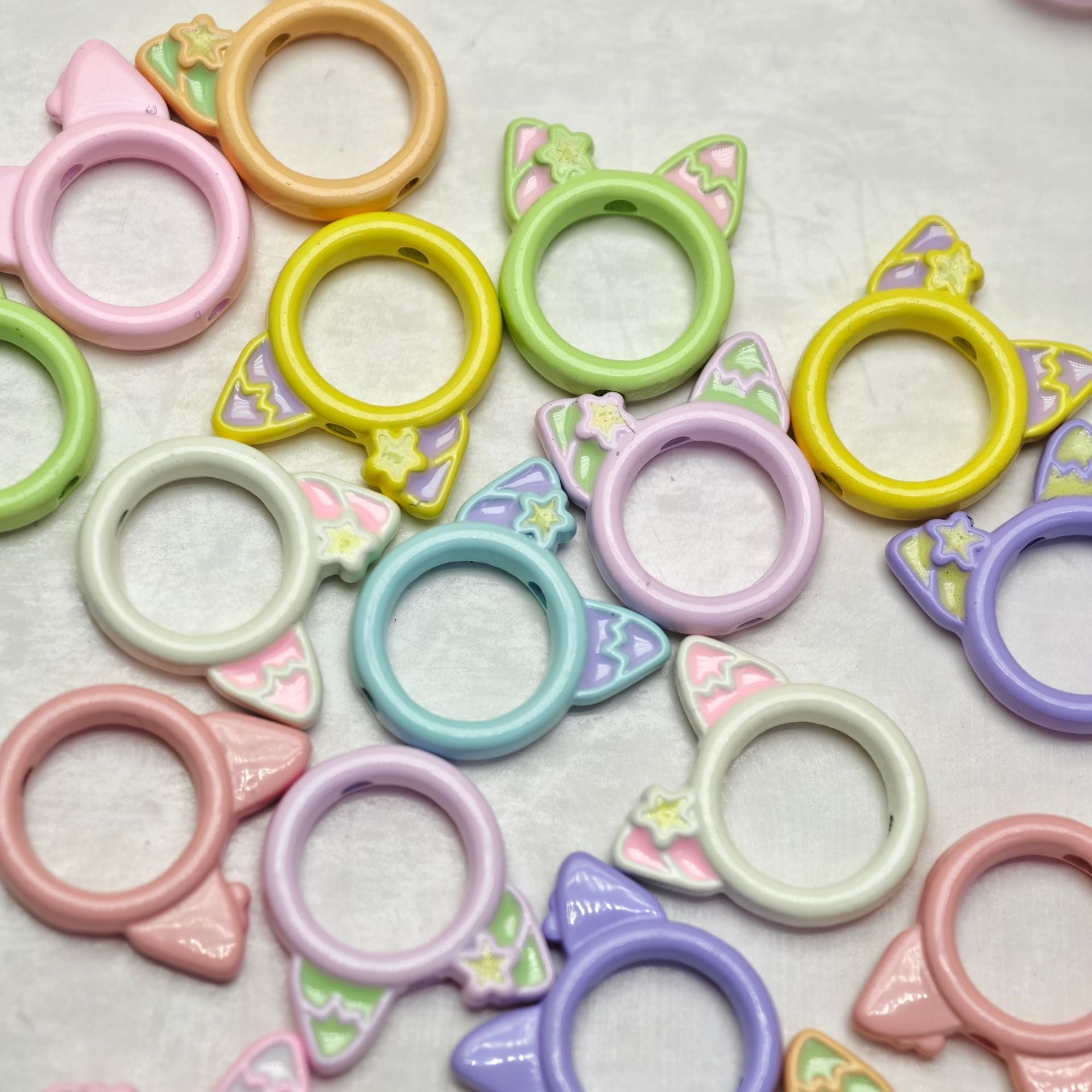 猫耳合金パーツ（ビーズ８ｍｍピッタリ） - Mybeaddiy