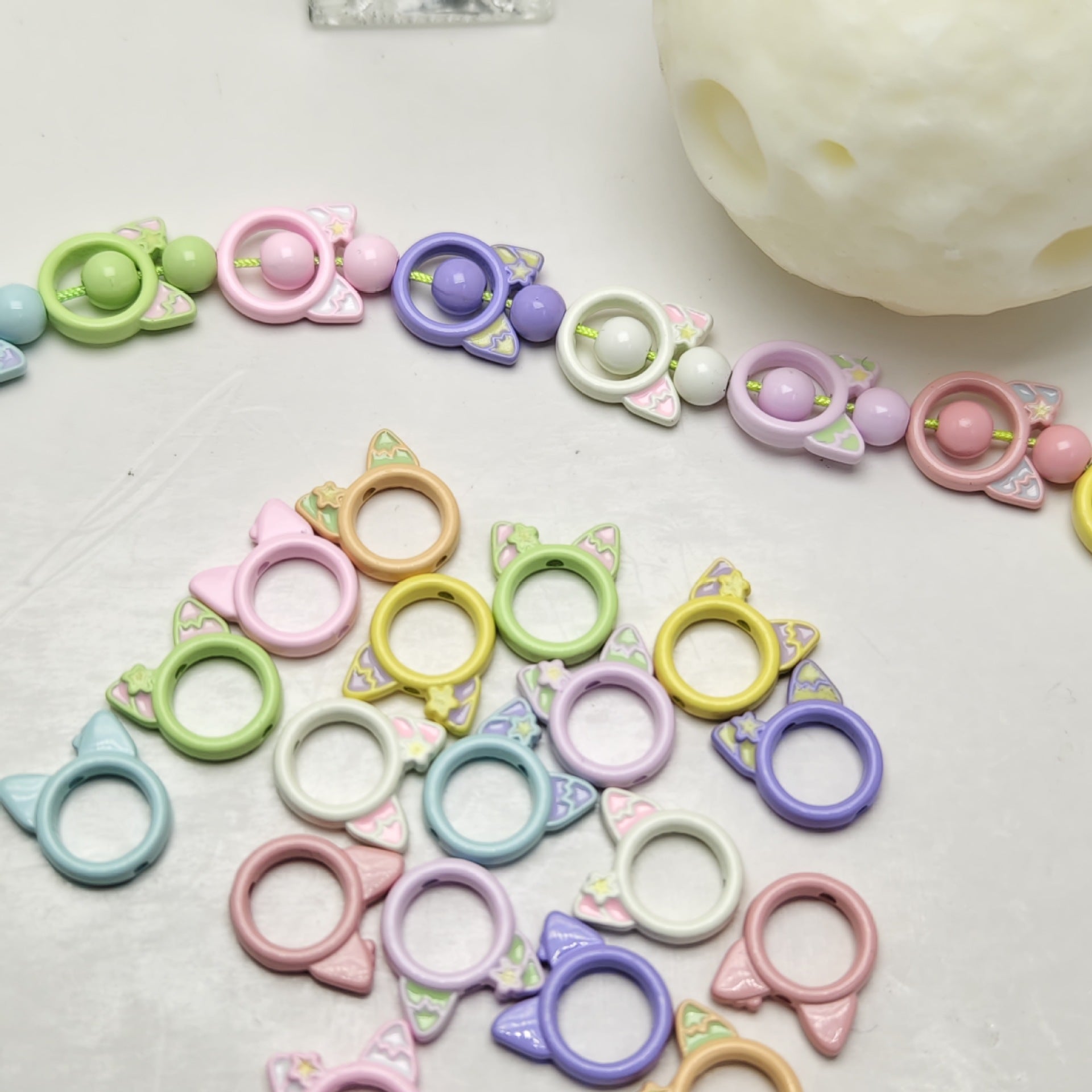 猫耳合金パーツ（ビーズ８ｍｍピッタリ） - Mybeaddiy